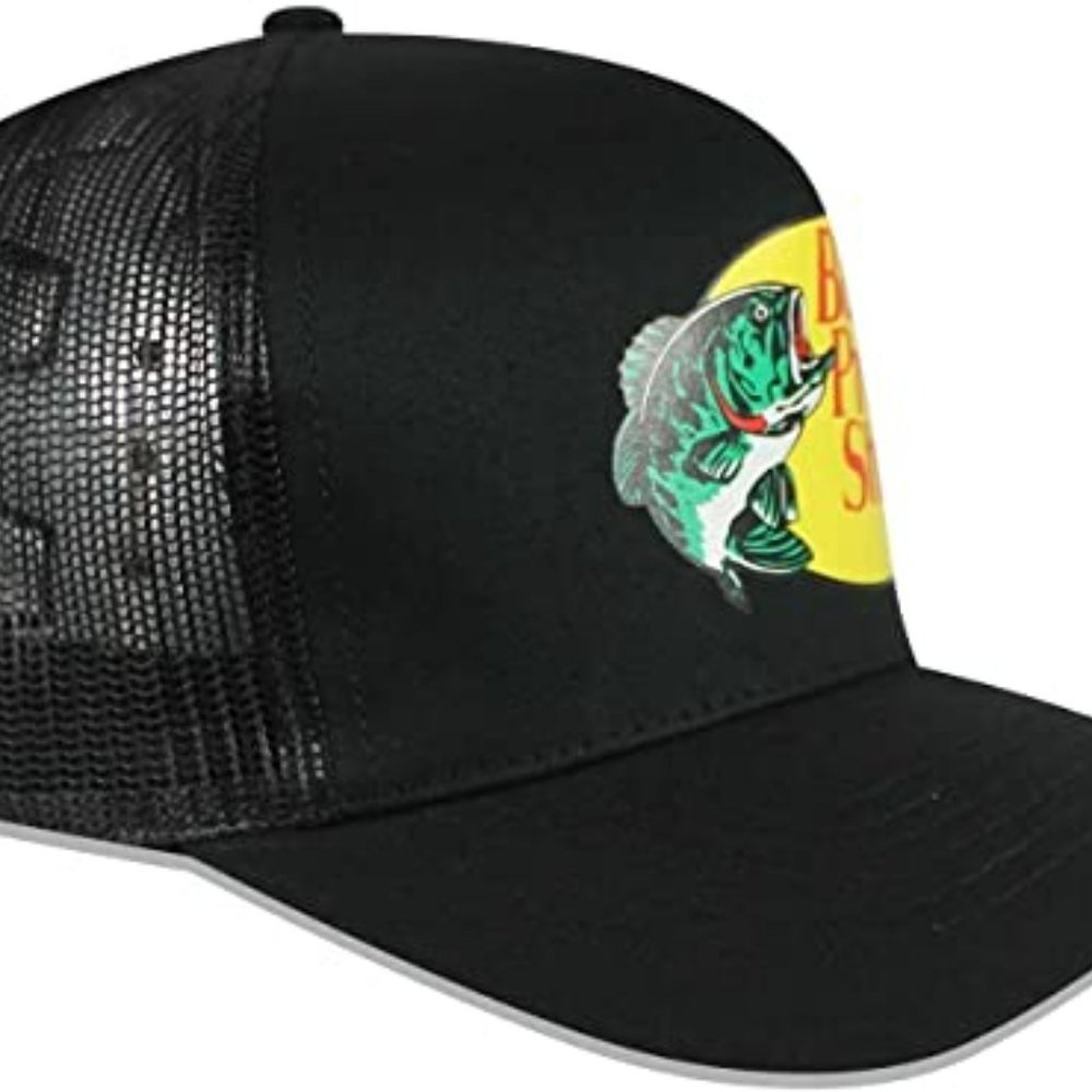 Bass Pro Shop Trucker Hat Mesh Cap (BLACK) - Picture 5 of 5